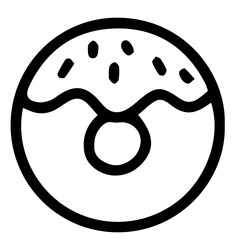 Hand drawn black and white color of  donut design isolated on transparent background. Vector illustration. 
