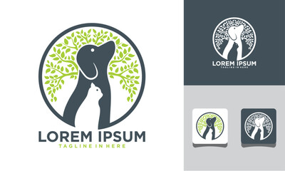 Obraz premium animal protection logo icon