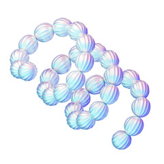 blue purple circular circle hologram 3d illustration