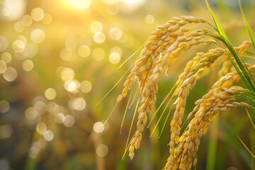 A gold rice feild background 