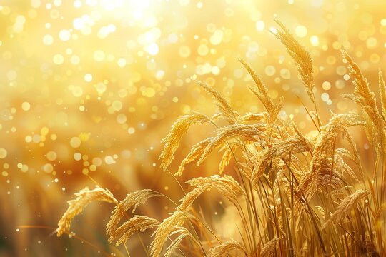 A gold rice feild background 