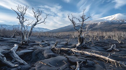 Volcanic Aftermath: A Bleak Landscape