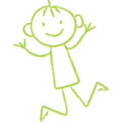 Hand Drawn Stickman Crayon