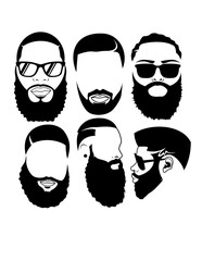 Beard Black Man | Dad Life | mustache | Cute Beard | Beard man | Beard Design | Handsome man | Beard Dad | Original Illustration | Vector and Clipart | Cutfile and Stencil