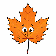Autumn maple leaf vector illustration, leaf house vector art, autumn maple leaf silhouette, autumn maple leaf cartoon vector icon