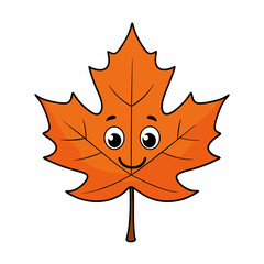 Autumn maple leaf vector illustration, leaf house vector art, autumn maple leaf silhouette, autumn maple leaf cartoon vector icon