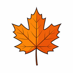 Autumn maple leaf vector illustration, leaf house vector art, autumn maple leaf silhouette, autumn maple leaf cartoon vector icon