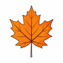 Autumn maple leaf vector illustration, leaf house vector art, autumn maple leaf silhouette, autumn maple leaf cartoon vector icon