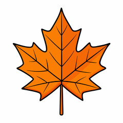 Autumn maple leaf vector illustration, leaf house vector art, autumn maple leaf silhouette, autumn maple leaf cartoon vector icon