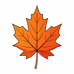 Autumn maple leaf vector illustration, leaf house vector art, autumn maple leaf silhouette, autumn maple leaf cartoon vector icon