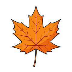 Autumn maple leaf vector illustration, leaf house vector art, autumn maple leaf silhouette, autumn maple leaf cartoon vector icon