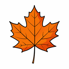 Autumn maple leaf vector illustration, leaf house vector art, autumn maple leaf silhouette, autumn maple leaf cartoon vector icon