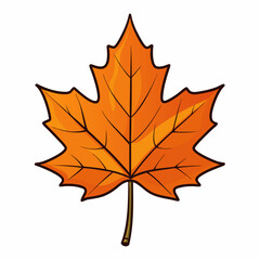 Autumn maple leaf vector illustration, leaf house vector art, autumn maple leaf silhouette, autumn maple leaf cartoon vector icon