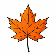 Autumn maple leaf vector illustration, leaf house vector art, autumn maple leaf silhouette, autumn maple leaf cartoon vector icon