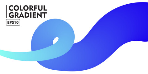 Colorful gradient. Wavy shape with colorful gradient. abstrack background