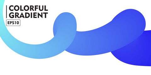 Colorful gradient. Wavy shape with colorful gradient. abstrack background