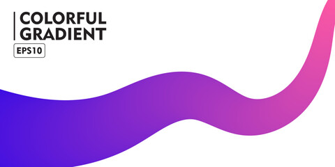 Colorful gradient. Wavy shape with colorful gradient. abstrack background