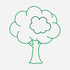 Apple tree vector illustration