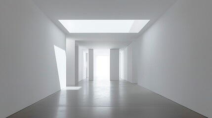 Minimalist White Corridor