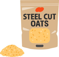 袋入りのスティールカットオーツ