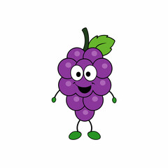 Grapes vector illustration, Bunch of grapes vector art, Grapes silhouette, Bunch of grapes cartoon vector icon