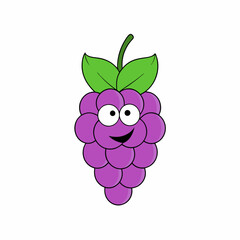 Grapes vector illustration, Bunch of grapes vector art, Grapes silhouette, Bunch of grapes cartoon vector icon