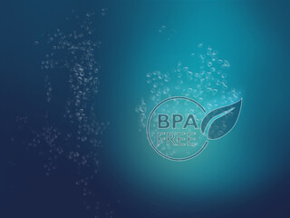 BPA-Free Icon Underwater Highlighting Eco-Friendly and Safe Materials for Aquatic Use