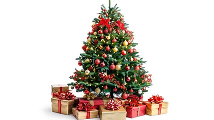 Festive Christmas Tree with Presents