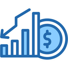 Vector Icon Recession, Bankruptcy, Financial, Economic Crises, Banking