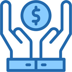 Vector Icon Save Money, Commerce and Shopping, Money, Economic Crises, Coat Saving, Hands