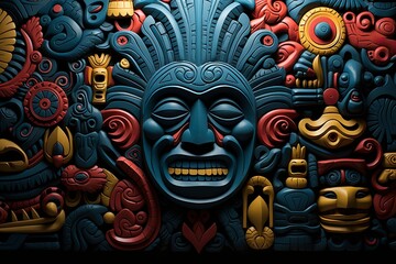 Fototapeta premium Guna Yala Heritage Unveiled Vibrant Panama Mola Tapestry 