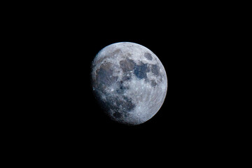 Full moon with moon craters on a dark space background high definition