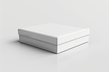 Blank White Box Mockup on Isolated White Background created with Generative AI