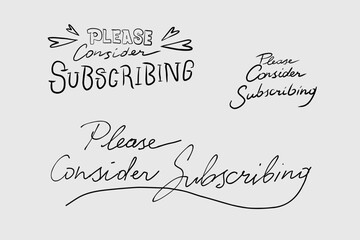 Stickers Set. Inscription 