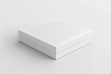Blank White Box Mockup on Isolated White Background created with Generative AI