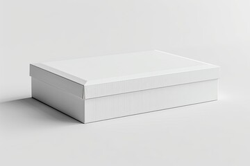 Blank White Box Mockup on Isolated White Background created with Generative AI