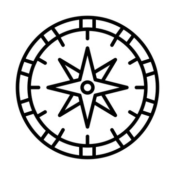 recommend clip art: Compass line icon