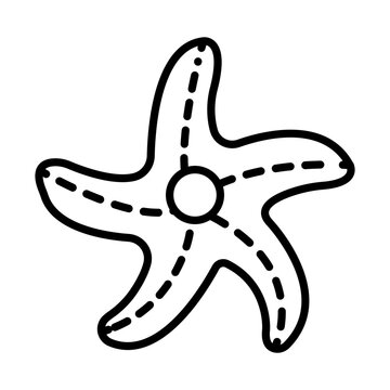 recommend clip art: Starfish line icon