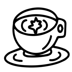 Hand drawn black and white color of coffee cup design isolated on transparent background. Vector illustration. 