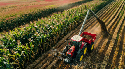 Forage Harvester Cutting Corn for Silage