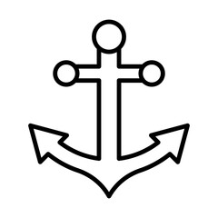 Pirate Anchor line icon