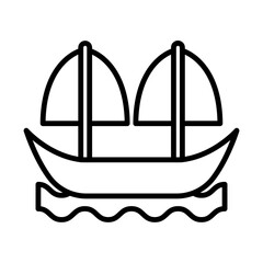 Pirate Ship Mast line icon