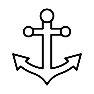 recommend clip art: Pirate Anchor line icon