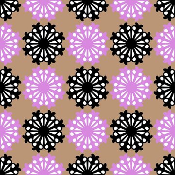 seamless pattern with flowers on bround background