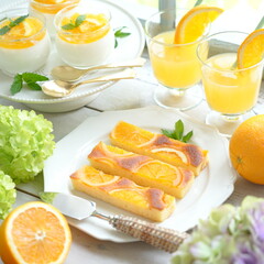 夏スイーツ オレンジケーキ