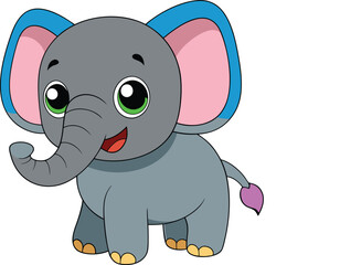 Baby elephant vector illustration