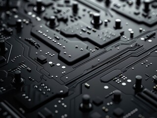 Fototapeta premium Digital Harmony - Minimalist Technology-Inspired Design with Circuit Patterns in Soothing Shades