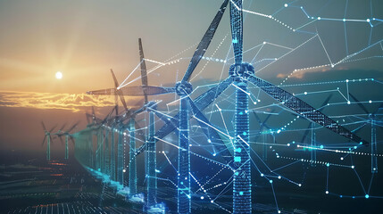 An image showing the potential of blockchain in the sustainability and environmental sectors. Generative AI illustration 