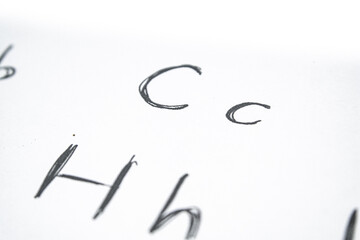 PENCIL AND ALPHABET LETTER C