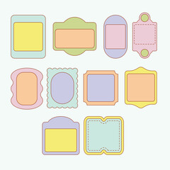 Soft Lined Label Sticker Shapes